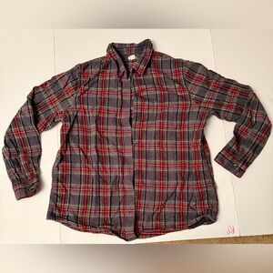 L.L. Bean Women’s Casual Flannel Plaid Shirt - Size XL REG